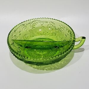 Vntg Sandwich Lime/Avocado Green 2 Part Nappy Colony Ducan Miller Indiana